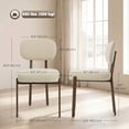 thumbnail image 3 of HOMCOM Upholstered Linen Fabric Dining Chairs, Kitchen Chairs, Beige, 3 of 9