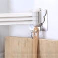 thumbnail image 4 of Hearth & Gear Rotating Towel Rack Swivel Towel Rack 3 Poles Towel Holder 180 Rotation Wall Mounted Punch Bathroom Bath Kitchen Dish Rag Utensil Holder Wardrobe Organizer White Glasses Stand Holder for, 4 of 4