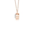 thumbnail image 2 of Angara Collier en Diamant Naturel - Collier Solitaire en Diamant Rond Serti Clos en Or Rose 14 K pour Femmes, 2 of 10