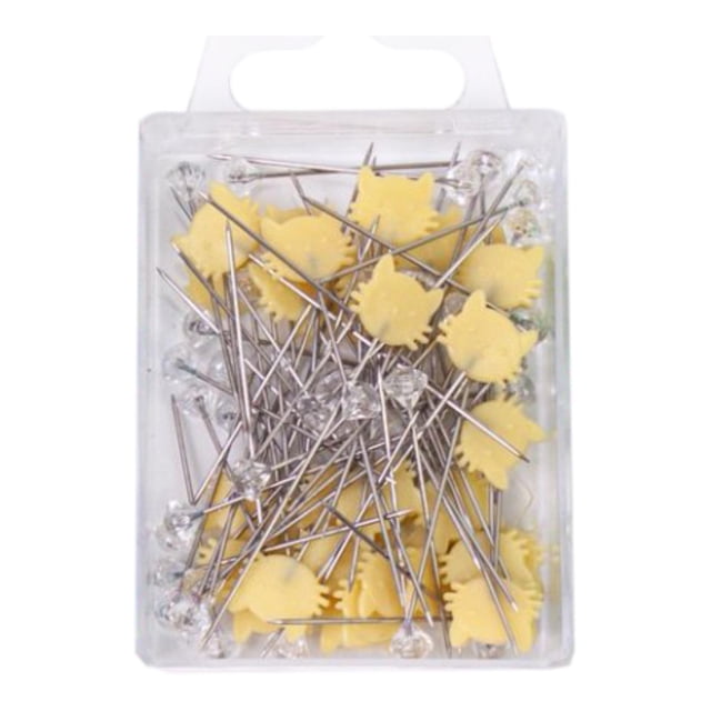 KLKCMS Straight Pins Hand Sewing Pins for DIY Activities Parties Wedding Decoration Yellow