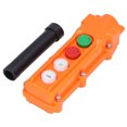 thumbnail image 1 of Crane Push Botton Switch, IP65 Protection ABS Shell Lifting Pendant Controller 220V/500V 5A With Rubber Joint Sleeve For Electric Hoists For Car Tailgates, 1 of 8