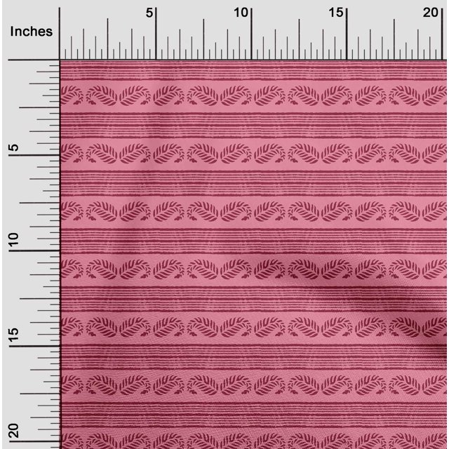 oneOone Cotton Poplin Fabric Stripe & Paisley Block Decor Fabric Printed BTY 42 Inch Wide