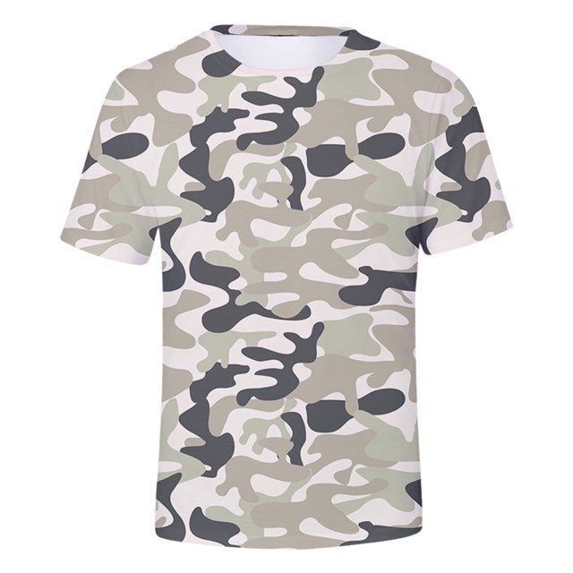 Camo Printed Peripheral Printed Men'S Short Sleeve Men Men T Shirts M