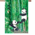 thumbnail image 1 of Premier 52438 House Illuminated Flag, Playful Pandas, 28 by 40-Inch, 1 of 3