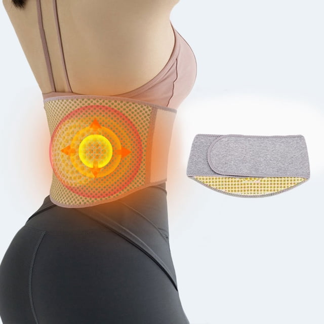 COFEST Lumbar Support Back Brace Self-Heating Wormwood Waist Belt, Self Heating Support Belt Breathable Waist Lumbar Lower Back, Relief From Waist Pain Gray