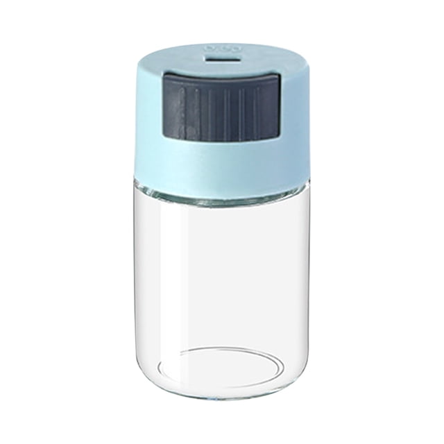 EGNMCR Distributeur en Verre de 0,02 Once, Distributeur en Verre Doseur, Distributeur en Verre à Pression avec Contrôle du Poivre Bouteille d'Assaisonnement Réservoir de Rangement