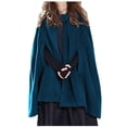 thumbnail image 2 of Simua Trench-Coat pour Femmes Cape à Capuche Long Ouvert Poncho Poncho Cardigan, 2 of 8
