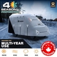 thumbnail image 2 of KNOX 2nd Gen Class B RV Cover for Motorhomes, Anti-Tear APEX Fabric, Fits Cargo, Camper, Sprinter, Panel Van, Includes Tire Covers and Gutter Covers - Size 20.5-23 ft, 2 of 9