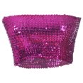 thumbnail image 1 of Haut Tube Bandeau Court Sans Bretelles Extensible pour Femmes à Paillettes Brillantes pour Fête, 1 of 1