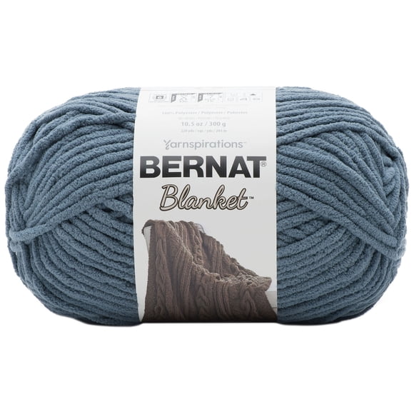 Bernat® Blanket™ #6 Super Bulky Polyester Yarn, Stormy Green 10.5oz/300g, 220 Yards