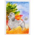 thumbnail image 1 of Carolines Treasures CK1940CHF Drapeau Caniche Argenté d'Automne en Toile Format Maison, 1 of 4