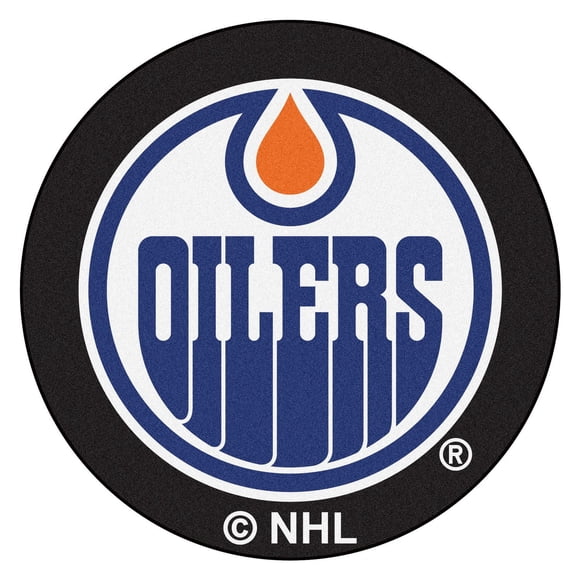 NHL Edmonton Oilers Hockey Puck Rug