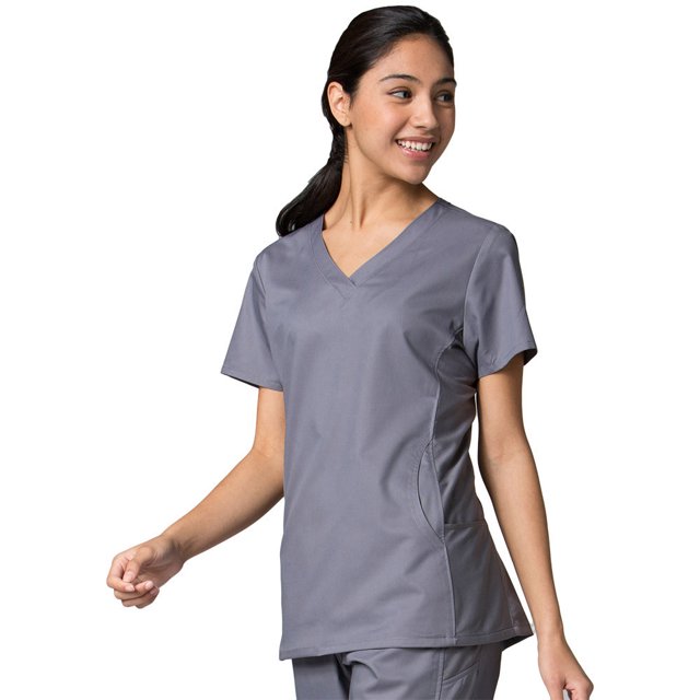 EON Haut de Blouse Médicale à Col en V en Maille pour Femmes Coolmax
