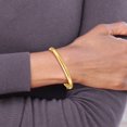 thumbnail image 4 of 14k Yellow Gold 6.35mm Hinged Bangle Bracelet, 4 of 8
