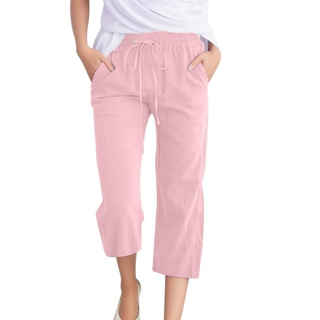 Women Comfortable High Waisted Wide Leg Pants Drawstring Elastic Trousers Comfy Straight Leg Long Pants With Pockets