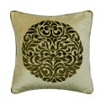 thumbnail image 1 of The HomeCentric Pillow Covers With Zippers, Green Pack of 2, 18"x18" Throw Pillow Cover For Sofa, Velvet Applique Pillowcase With Zipper, Floral Pattern Contemporary Easter - Olive Scent, 1 of 3