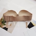 thumbnail image 4 of Strapless Bras for Large Breasts Ladies Strapless Gathering Invisible Bra Glossy Back Buckle Breast Seamless Bra Underwear Strapless Bra for Large Breasts, 4 of 9