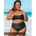 thumbnail image 3 of RELLECIGA Women's High Waisted Ruched Bikini Bottom, 3 of 6