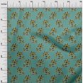 thumbnail image 2 of oneOone Cotton Poplin Fabric Leaves & Floral Block Decor Fabric Printed BTY 56 Inch Wide, 2 of 4