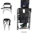 thumbnail image 3 of KingCamp Chaise Pliante d'Extérieur avec Table et Poches, Noir/gris (Lot de 2), 3 of 12
