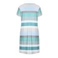thumbnail image 3 of Innerwin Robe T-Shirt Évasée pour Femme, Robe d'Été Tunique Ample Courte Mini, Bleu Vert m, 3 of 7