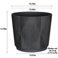 thumbnail image 4 of Better Homes & Gardens 16in Cappriccio Resin Planter, Black, 4 of 5