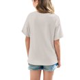 thumbnail image 4 of Hauts d'Été pour Adolescentes 2025 T-Shirts Surdimensionnés à Manches Courtes Chic Décontracté Col Rond Mode, 4 of 5