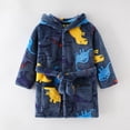 thumbnail image 2 of XDZJLR Enfants Tout-Petits Garçons Pyjamas Molleton Bébés Filles Peignoirs Dessin Animé à Capuche Chaud Flanelle Robe de Nuit Pyjama Pjs Tenue d'Intérieur Bleu 6-7 Ans, 2 of 8