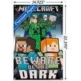 thumbnail image 2 of Minecraft - Beware Of The Dark Wall Poster with Magnetic Frame, 22.375" x 34", 2 of 4