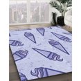 thumbnail image 3 of Ahgly Company Tapis d'Intérieur Lavable en Machine Carré Transitionnel Bleu Ciel, 5 Pieds Carré, 3 of 7