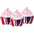 thumbnail image 4 of Moules à Pâtisserie Union Jack, 200 Pcs Mini Moules en Papier Union Jack Fiables et Durables, 4 of 5