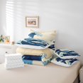 thumbnail image 5 of YST Japanese Style 7-Piece Comforter Set, Hand Drawn Motifs Bedding, Queen Size Bed in a Bag, 5 of 5