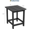 thumbnail image 3 of YUSAZENS Petite Table Basse Carrée d'Extérieur en HDPE, Résistante aux Intempéries pour Terrasse et Jardin, Siège d'Extérieur Noir, 3 of 7