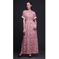 thumbnail image 2 of Bimba Robe Longue en Rayonne Kobus Mangolia & Rose Aquarelle pour Femmes Boho Plage Cocktail Fête Maxi Robe Fendue-Très Petite, 2 of 6