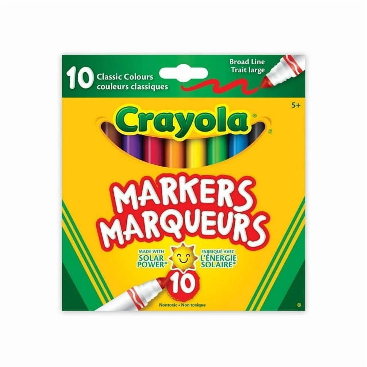 Crayola Broad Line Markers 10 Count, Classic Colours