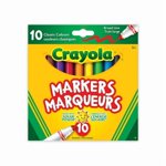 Crayola Broad Line Markers 10 Count, Classic Colours