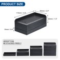 thumbnail image 2 of Unique Bargains 3 Inch Furniture Risers Rectangle Bed Lifters Adjustable Stackable Couch Riser, Black 4 Pack, 2 of 7