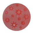 thumbnail image 1 of Set De Table Rond En Pvc Découpé Motif Flocon De Neige (Rouge) - Lot De 12, 1 of 4