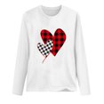 thumbnail image 3 of Qertyioot T-Shirt Graphique pour Femmes de la Saint-Valentin à Manches Longues, Chandail Imprimé, Blouse, 3 of 4