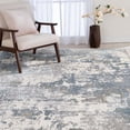 thumbnail image 1 of Tapis tissé crème et bleu Valoria, 1 of 7