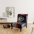 thumbnail image 2 of Designart « Vibrant Colorful Eye II » Fauteuil d'Appoint Moderne Bleu Rembourré - Fauteuil Moderne pour Salon, 2 of 7