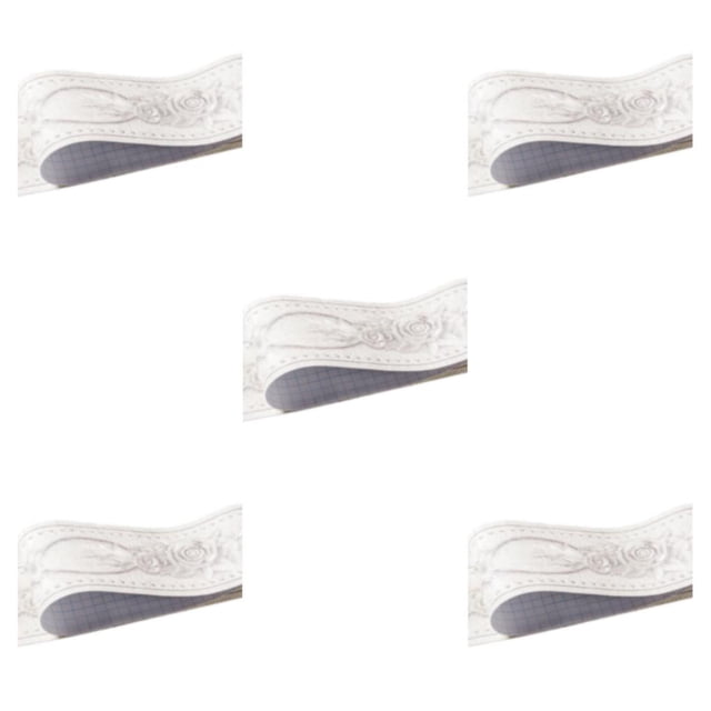 Baohd Exquisite Workmanship PVC Waterproof Waist Line For Wall Retro Fashion And Easy white peony 5Set
