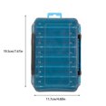 thumbnail image 3 of pitrice Boîte de Pêche Rangement Attirail Leurre Appât Conteneur Double Face Compartiments Organisateur Sac à Dos Outils Accessoire Capacité Vert Bleu, 3 of 6