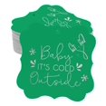 thumbnail image 1 of Inkdotpot Étiquettes Suspendues en Papier en Forme de Support en Feuille d'Argent Véritable Bébé Il Fait Froid Dehors Étiquettes pour Cadeaux de Shower de Bébé Lot de 100, 1 of 6
