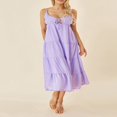 thumbnail image 3 of Solid Spaghetti Strap Midi Cami Dress for Women - Perfect for Parties and Beach, 3 of 9