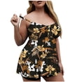 thumbnail image 2 of LSLJS Women Plus Size Bathing Suits Summer Print Two Piece Swimsuit Tankini Swimwear, 2 of 4