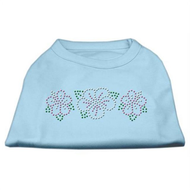 Chemises Fleur Tropicale Strass Bébé Bleu TG (16)