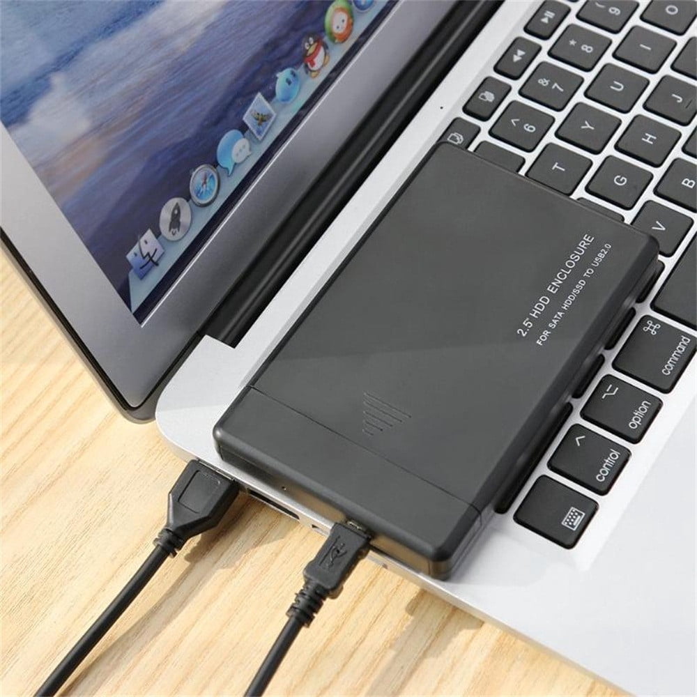 TopLLC 2.5 Hard Drive Enclosure USB 2.0 External HDD SSD HD Caddy Case Cover OTG on Clearance