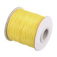 thumbnail image 1 of Unique Bargains Beading Thread Bracelet Weave Bead Craft Cord 0.5mm 159M/Roll (173-Yards) Decorative String, Yellow, 1 of 7