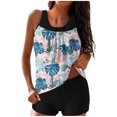 thumbnail image 2 of Weiqiqre Plus Size Swimsuit for Women Two Piece Bathing Suits Blouson Tank Top with Boyshorts Tummy Control Modest Swimsuits, 2 of 6